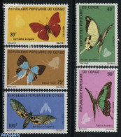 Delcampe - Congo Republic 1971 Butterflies 5v, Mint NH, Nature - Butterflies - Autres & Non Classés