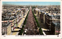 Delcampe - CPA Paris Panorama Des Champs Elysees Pris L'Arc De Triomphe - Champs-Elysées