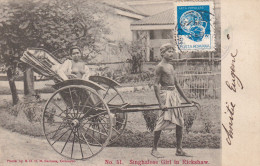 Delcampe - Singhalese Girl In Rickshaw - Sri Lanka (Ceylon)