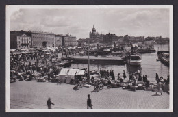 Delcampe - Vintage Postcard 1940 Helsinki Market Square Uspenski Cathedral Finland - Finnland
