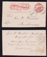 Delcampe - Uruguay 1882 Stationery Postcard 2c Used Local MONTEVIDEO Postage Due - Uruguay