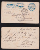 Delcampe - Uruguay 1882 Stationery Postcard 2c MONTEVIDEO X PAYSANDU - Uruguay