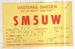 Delcampe - AK 277301 QSL - Sweden - Västeräs - Amateurfunk