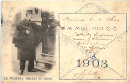 Delcampe - Briefträger - Jahreszahl 1903 - Neujahr