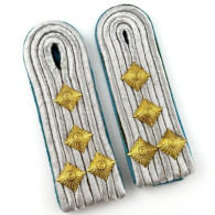 Delcampe - DDR NVA LSK Schulterklappen Offizier Hauptmann Luftstreitkräfte - Uniformen