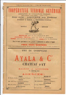 Delcampe - PUB 1905 - Champagne Ayala, Giesler & C, G.H. MUMM, WERLE à Reims, Louis DUVAU, A.J. LECLUSE à Saumur - Werbung