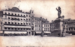 Delcampe - 59 - DUNKERQUE -  La Place Jean Bart - Hotel Des Arcades - Dunkerque