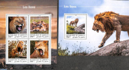 Delcampe - Djibouti 2018 Lions 2 S/s, Mint NH, Nature - Cat Family - Dschibuti (1977-...)