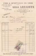Delcampe - 54 VARANGEVILLE Negociant LECOMTE 1929 Vins Champagne - 1900 – 1949