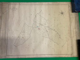 Delcampe - Kadastrale Atlas Kaart Van Gontrode Van Rond 1844 ! - Merelbeke