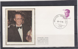 Delcampe - FDC   COB 2125  Koning Boudewijn / Roi Baudouin  (Soie-Zijde) 1984 - 1981-1990