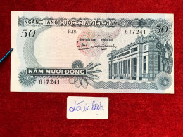 Delcampe - VIET NAM SOUTH 50 Dong 1968/72-banknotes Were Printed Incorrectly--(error).1PCS-GOOD - Viêt-Nam