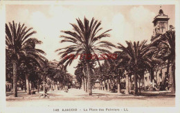 Delcampe - CPA AJACCIO - CORSE - LA PLACE DES PALMIERS - Ajaccio