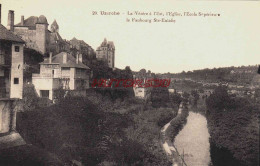 Delcampe - CPA UZERCHE - CORREZE - L'ECOLE SUPERIEURE ET LE FAUBOURG STE EULALIE - Uzerche