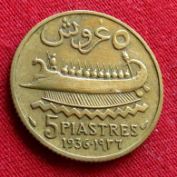 Delcampe - Lebanon 5 Piastres 1936 Liban Libano Libanon #0  W ºº - Liban