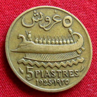 Delcampe - Lebanon 5 Piastres 1925 Liban Libano Libanon #1  W ºº - Liban