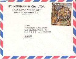 Delcampe - COLOMBIA 1978 AIRMAIL LETTER SENT FROM BOGOTA TO UJPEST - Colombie