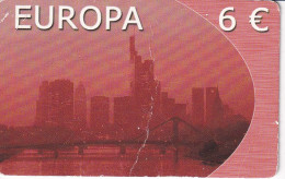 Delcampe - TARJETA PREPAGO DE ESPAÑA DE EUROPA 6 EUROS CON NÚMERO HOTLINE - Sonstige & Ohne Zuordnung