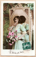 Delcampe - 19374 / FLEURS Et BAISERS Jeune Femme Amoureuse De Jeanne GOURDY à Alice CATALAN Montbazin- M.T.I.L - Frauen