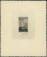 Delcampe - INDOCHINE Epreuves (295), Type Non émis Œuvres Coloniales 0,5+0,1p, Al. Grandière. épreuve D'artiste En Noir, Signée Bar - Sonstige & Ohne Zuordnung