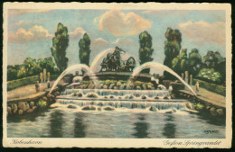 Delcampe - Denmark Postcard, København Gefion Springvandet - Sent 1944 To Kastrup #ak-2260 - Dänemark