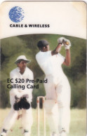 Delcampe - ANGUILLA - Batsman Alex Adams, C&W Prepaid Card EC $20, CN : AXA-06, Tirage 4000, Used - Anguilla