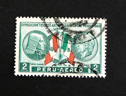Delcampe - PEROU PERU YT P.A. POSTE AERIENNE 173 OBLITERE - EXPOSITION TRESORS ARTISTIQUES TUPAC AMARU ET MIGUEL HIDALGO - Peru