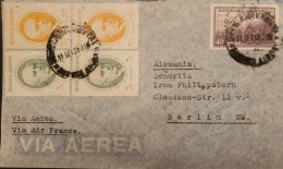 Delcampe - TS) 1938 ARGENTINA, COVER SENT FROM BUENOS AIRES TO BERLIN, AIRMAIL, ANNIVERSARY OF THE DEATH OF PRESIDENT FAUSTINO SARM - Oblitérés