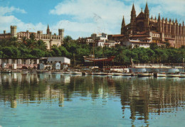 Delcampe - CARTOLINA  PALMA DE MALLORCA,ISOLE BALEARES,SPAGNA-LA LONJA Y CATEDRAL-VIAGGIATA - Palma De Mallorca