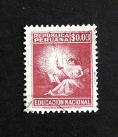 Delcampe - PEROU PERU YT BIENFAISANCE 2 OBLITERE - AU PROFIT EDUCATION NATIONALE - Peru