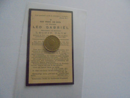 Delcampe - Doodsprentje Godvruchtig Aandenken Léo GABRIËL Elst 1852 1929 Weduwnaar M Léonie Caus - Décès