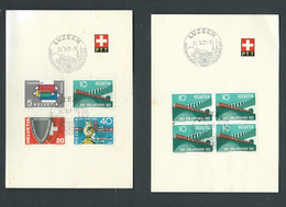 Delcampe - Suisse Lot De 4n Documents 1er Jour , 2 De 1957 , 2 De 1982  - Pb 185 - FDC