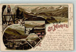 Delcampe - 7500 St. Moritz 1897 Gebrauchsspuren Tracht Edelweiss Lithographie - 13224227 - Saint-Moritz
