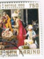 Delcampe - SAN MARINO - UN  1308 - 1990 NATALE      - USED° - Oblitérés