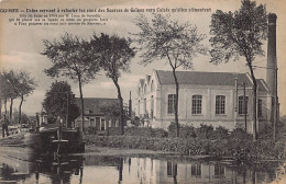 Delcampe - Carte Postale [62] Guines Usine Des Eaux  Péniche   Très Beau Plan - Guines