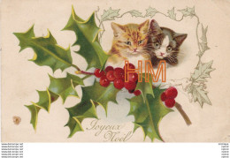 Delcampe - 2 Chatons -joyeux  Noel - Chats