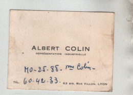 Delcampe - Albert Colin Représentation Industrielle Rue Villon Lyon - Visitenkarten