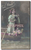Delcampe - CPA Fantaisie Paques Poisson Enfant - Pasqua