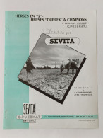 Delcampe - Prospectus 2p. Années 50 Herses En "Z", Herses "Duplex" à Chaînons C. Puzenat à Traction Animale SEVITA - Pubblicitari