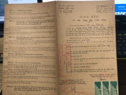 Delcampe - SOUTH VIET NAM AGREEMENTS FOR THE SUPPLY OF NATIONAL WATER AND ELECTRICITY TO HOUSEHOLDS BEFORE 1975 CONTAINING TAXES - Documents Historiques