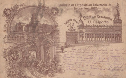 Delcampe - Belgique Bruxelles Exposition Universelle 1897 Restaurant Delporte *YBG931 - Weltausstellungen