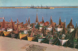 Delcampe - ESPAÑA Tarragona Cataluña Puerto Pesquero Barcos Arrastre Grúas #SAU566 - Tarragona