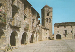 Delcampe - ESPAÑA Ainsa Huesca Pirineo Aragonés Plaza Mayor Arquitectura Rural #SAU556 - Andere & Zonder Classificatie