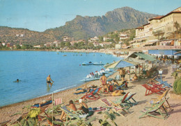 Delcampe - ESPAÑA Sóller Baleares Playa De Con Montañas Y Turistas Circulada #SAU519 - Mallorca