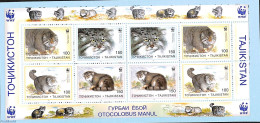Delcampe - Tajikistan 1996 WWF, Cats Booklet, Blue Cover, Mint NH, Nature - Cats - World Wildlife Fund (WWF) - Stamp Booklets - Non Classés