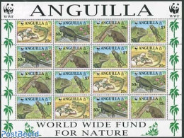 Delcampe - Anguilla 1997 WWF, Green Leguan M/s, Mint NH, Nature - Reptiles - World Wildlife Fund (WWF) - Anguilla (1968-...)