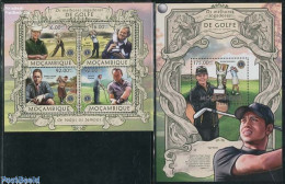 Delcampe - Mozambique 2013 Best Golfers 2 S/s, Mint NH, Sport - Golf - Sport (other And Mixed) - Golf