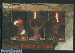 Delcampe - Tonga 2013 Culture, Firedance S/s, Mint NH, Performance Art - Various - Dance & Ballet - Folklore - Tanz