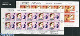 Delcampe - Jersey 1996 Europa, Famous Women 2 M/s, Mint NH, History - Europa (cept) - Women - Art - Authors - Non Classés