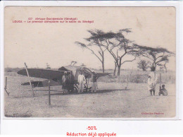 Delcampe - SENEGAL: LOUGA: Aviation Le Premier Aéroplane Sur Le Sable Du Sénagal - état - Senegal